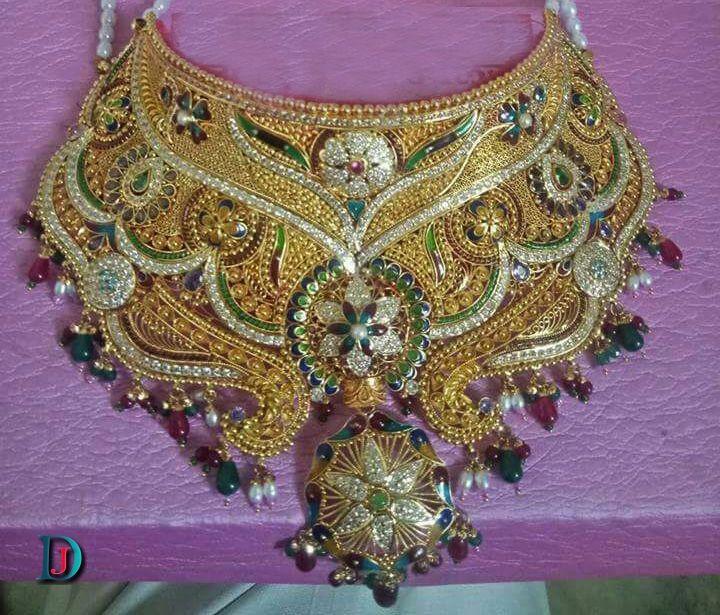 न्यू एंड लेटेस्ट डिजाईन राजस्थानी देसी गोल्ड जोधा-हार 