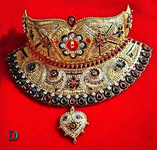 New and Latest Design of Rajasthani Desi gold Jodha-Haar 