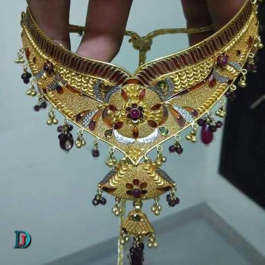 New and Latest Design of Rajasthani Desi gold Jodha-Haar 
