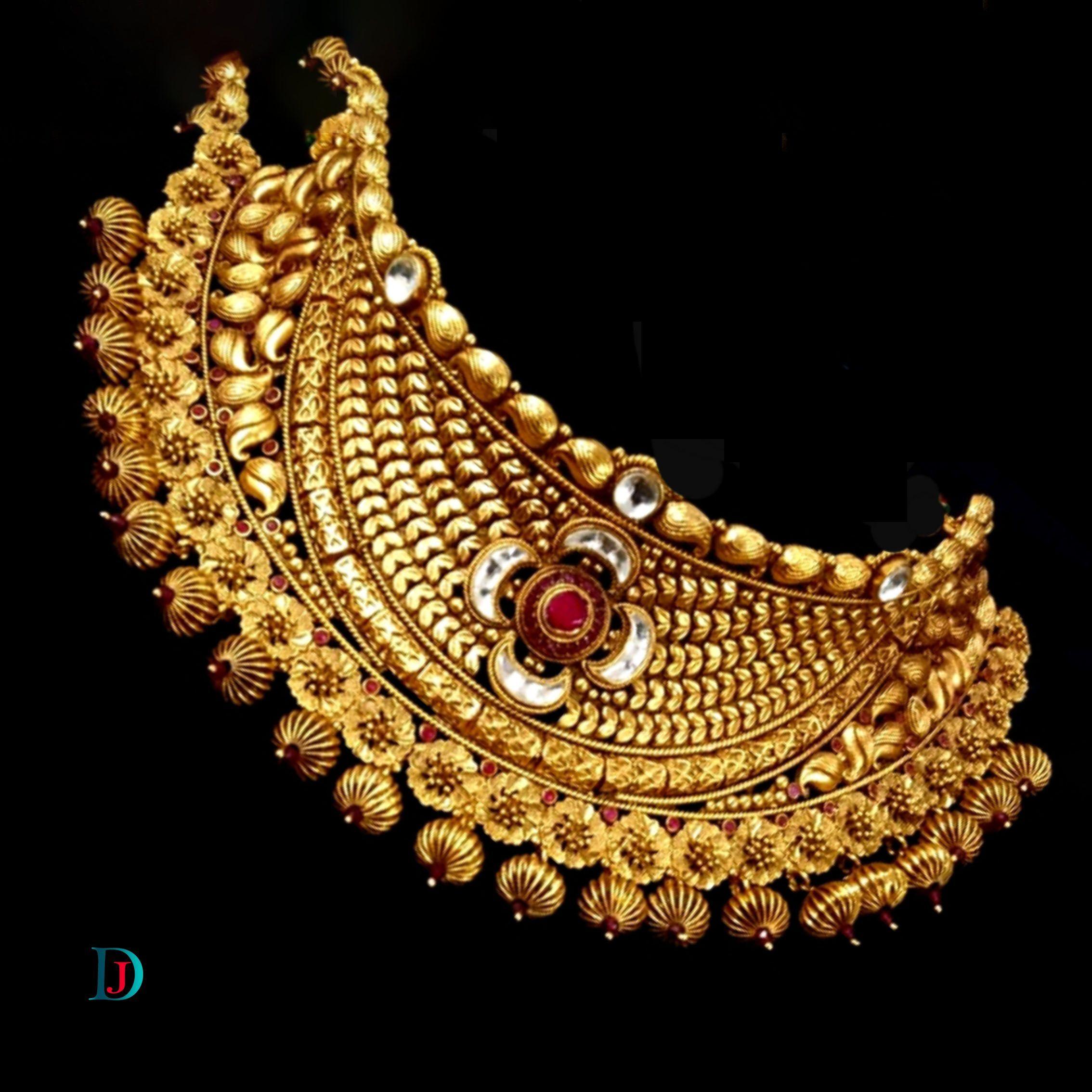 New and Latest Design of Desi Indian Rajasthani Gold Jodha-Haar 