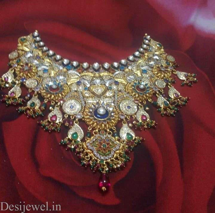 New and Latest Design of Rajasthani Desi gold Jodha-Haar 