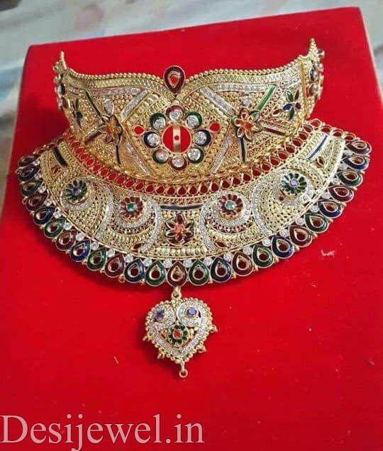 New and Latest Design of Rajasthani Desi gold Jodha-Haar 