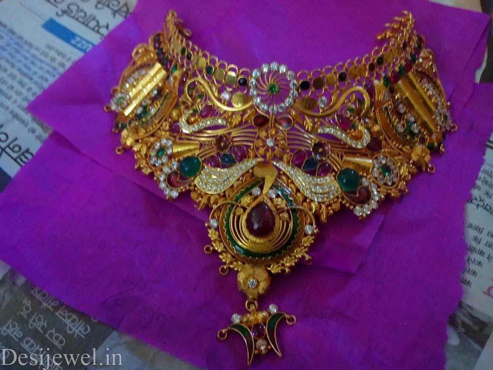New and Latest Design of Rajasthani Desi gold Jodha-Haar 