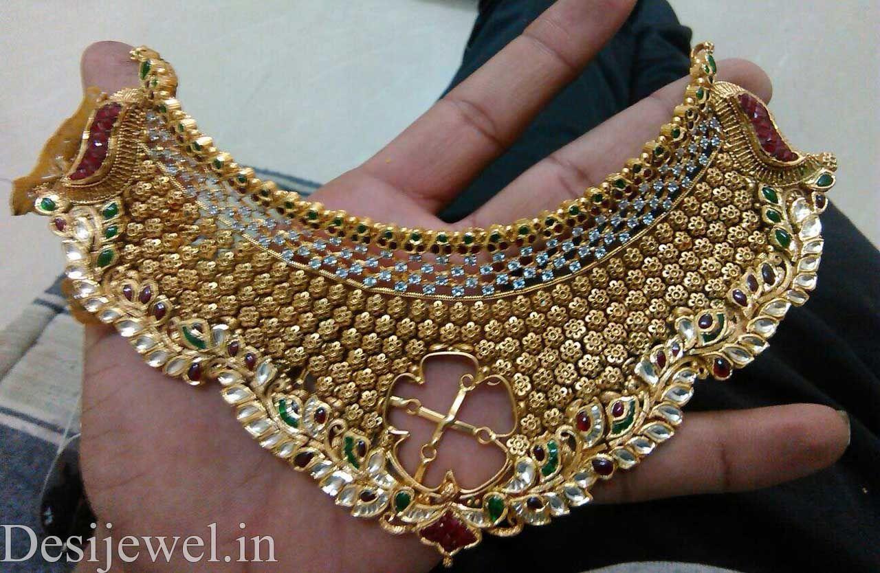 New and Latest Design of Rajasthani Desi gold Jodha-Haar 