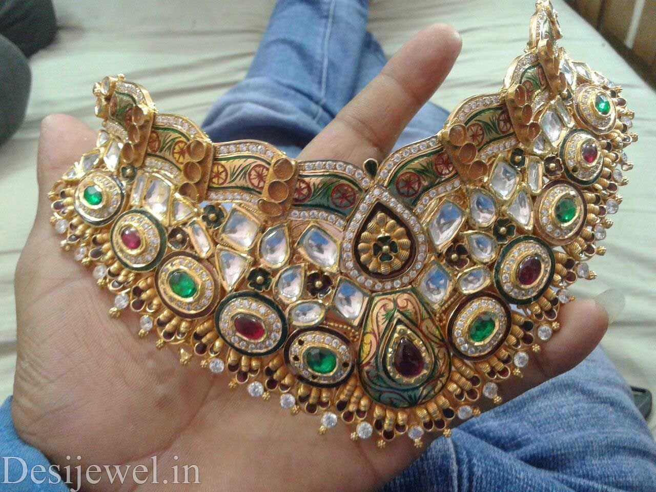 New and Latest Design of Rajasthani Desi gold Jodha-Haar 