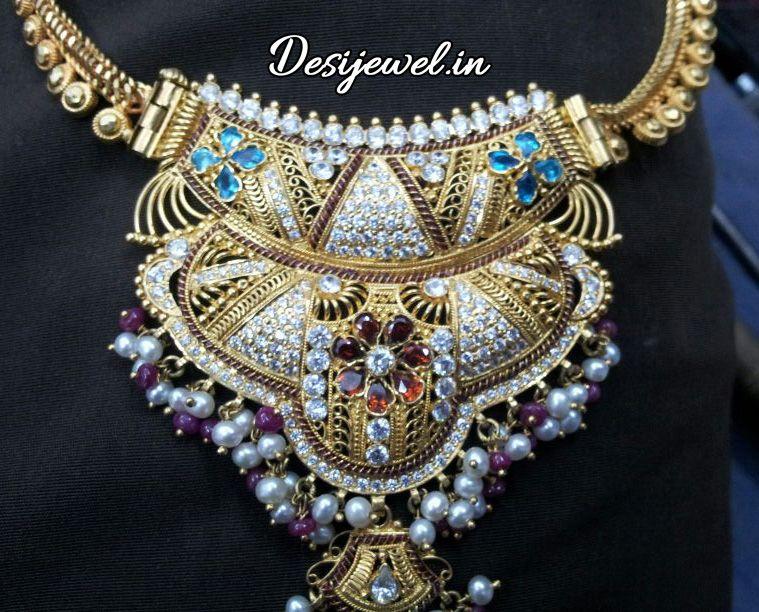 New and Latest Design of Rajasthani Desi gold gala-Kanthi 