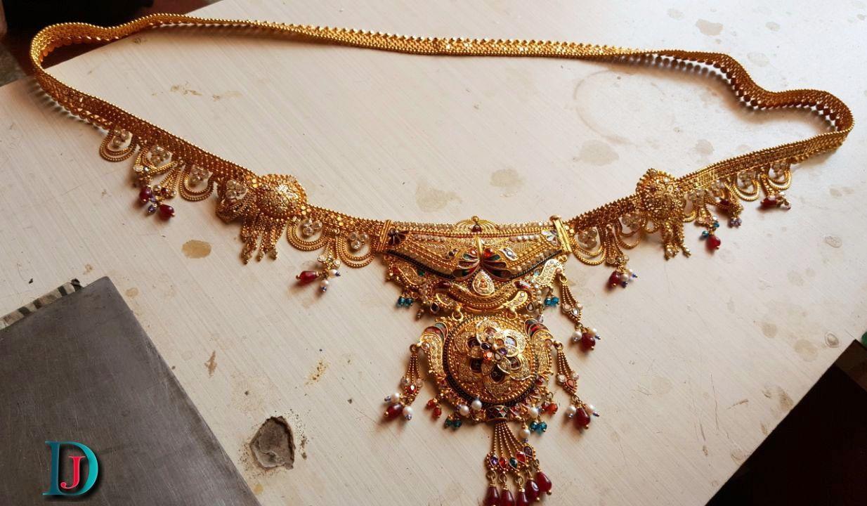 New and Latest Design of Rajasthani Desi gold gala-Kanthi 