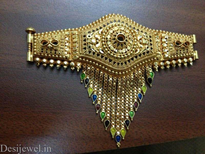 New and Latest Design of Rajasthani Desi gold gala-Kanthi 