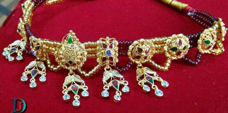 New and Latest Design of Rajasthani Desi gold gala-Kanthi 