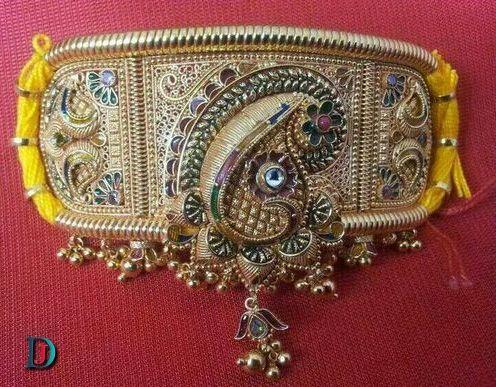 न्यू एंड लेटेस्ट डिजाईन राजस्थानी देसी कुंदन गोल्ड बाजुबंध 
