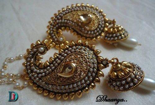 New and Latest Design of Rajasthani Desi gold kundan Bala/Kaan-pata 