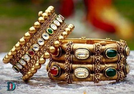 New and Latest Design of Rajasthani Desi gold kundan Bangles 