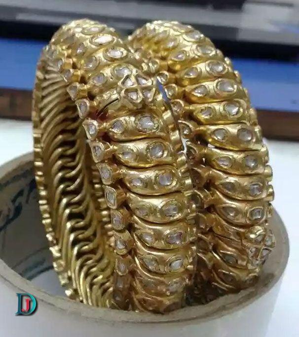 New and Latest Design of Rajasthani Desi gold kundan Bangles 