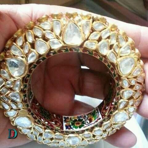 New and Latest Design of Rajasthani Desi gold kundan Bangles 