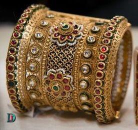 New and Latest Design of Rajasthani Desi gold kundan Bangles 