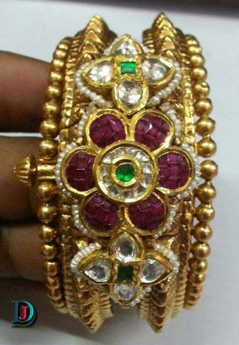 New and Latest Design of Rajasthani Desi gold kundan Bangles 