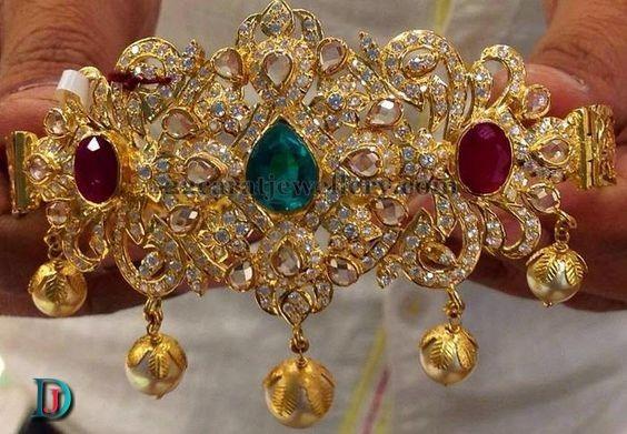 New and Latest Design of Rajasthani Desi gold kundan Bhujbandh 
