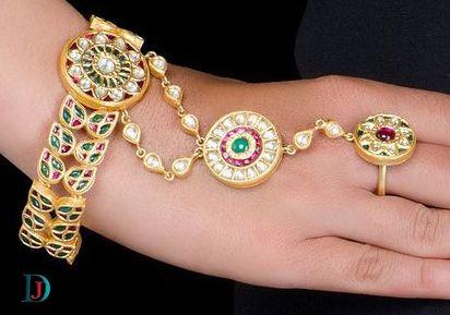 New and Latest Design of Rajasthani Desi gold kundan hathphol 