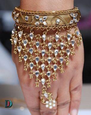 New and Latest Design of Rajasthani Desi gold kundan hathphol 