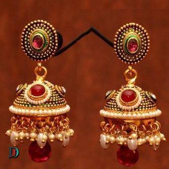 New and Latest Design of Rajasthani Desi gold kundan kaan-jhoomariya 