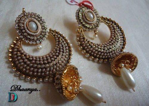 New and Latest Design of Rajasthani Desi gold kundan kaan-jhoomariya 