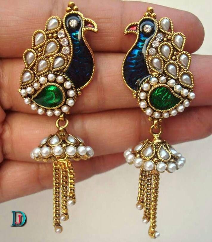 New and Latest Design of Rajasthani Desi gold kundan kaan-jhoomariya 