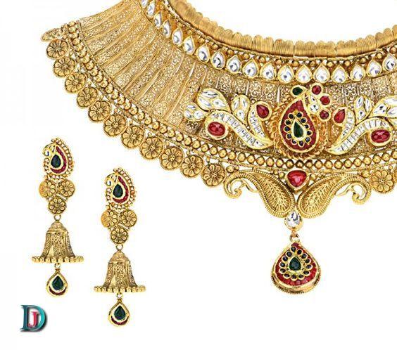 New and Latest Design of Rajasthani Desi gold kundan Jodha-Haar 