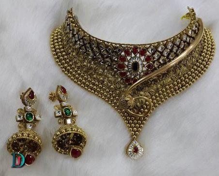 New and Latest Design of Rajasthani Desi gold kundan Jodha-Haar 