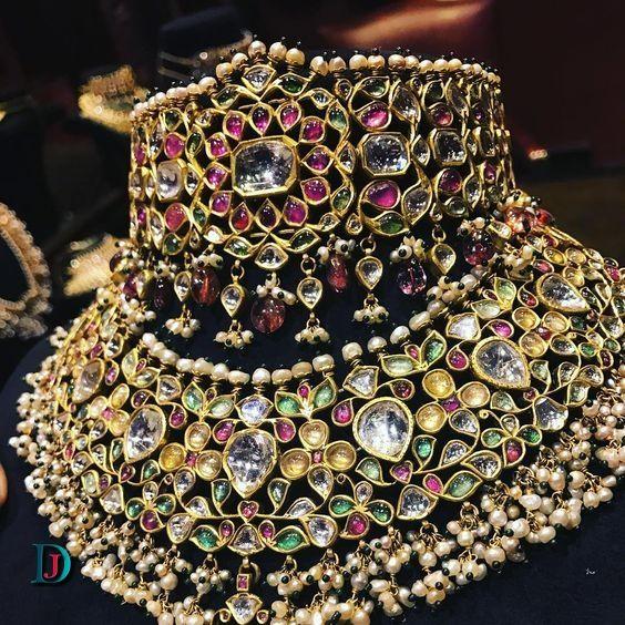 New and Latest Design of Rajasthani Desi gold kundan Jodha-Haar 