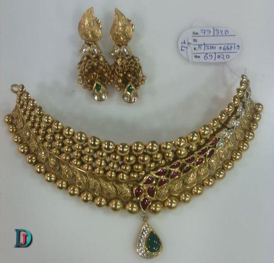 New and Latest Design of Rajasthani Desi gold kundan Jodha-Haar 