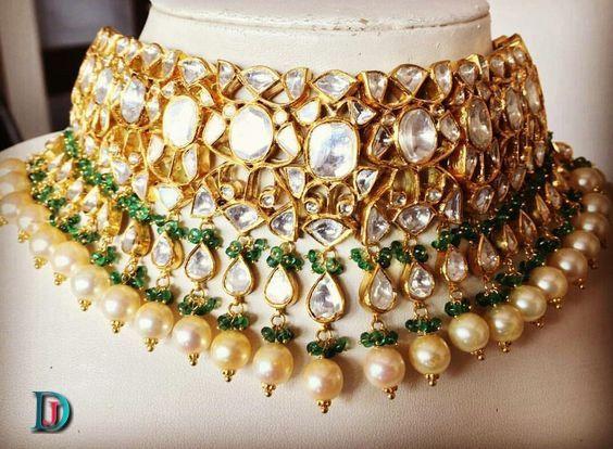 New and Latest Design of Rajasthani Desi gold kundan Jodha-Haar 