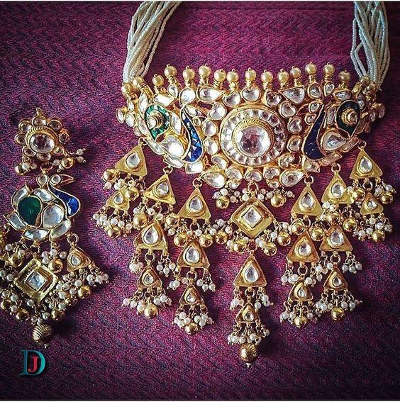 New and Latest Design of Rajasthani Desi gold kundan Jodha-Haar 