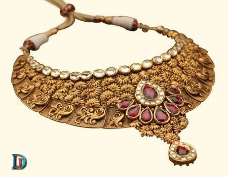 New and Latest Design of Rajasthani Desi gold kundan Jodha-Haar 