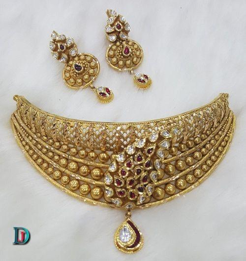New and Latest Design of Rajasthani Desi gold kundan Jodha-Haar 
