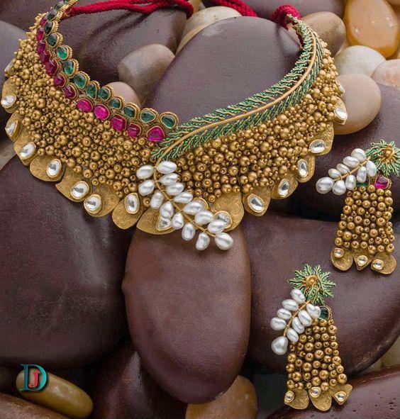 New and Latest Design of Rajasthani Desi gold kundan Jodha-Haar 