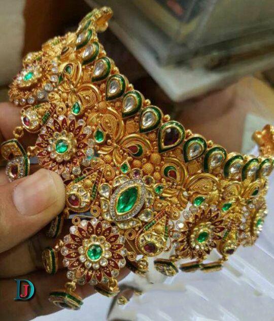 New and Latest Design of Rajasthani Desi gold kundan Jodha-Haar 