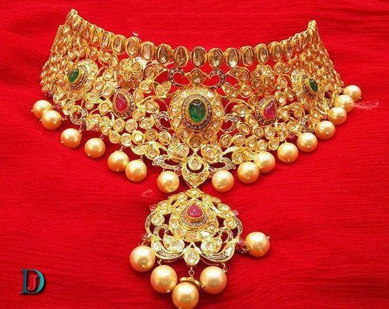 New and Latest Design of Rajasthani Desi gold kundan Jodha-Haar 