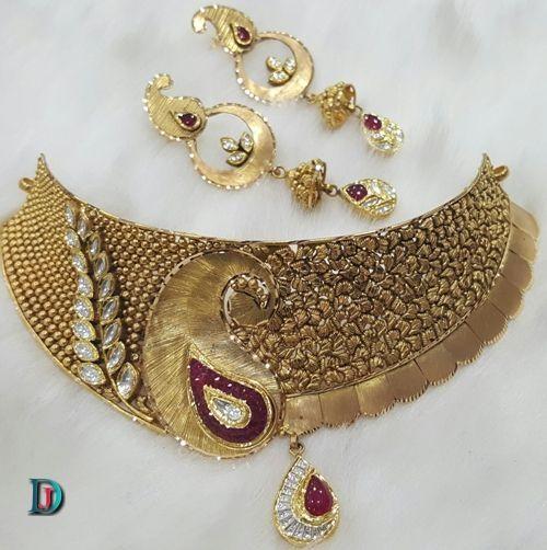 New and Latest Design of Rajasthani Desi gold kundan Jodha-Haar 