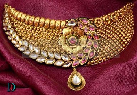 New and Latest Design of Rajasthani Desi gold kundan Jodha-Haar 