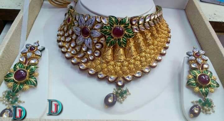 New and Latest Design of Rajasthani Desi gold kundan Jodha-Haar 