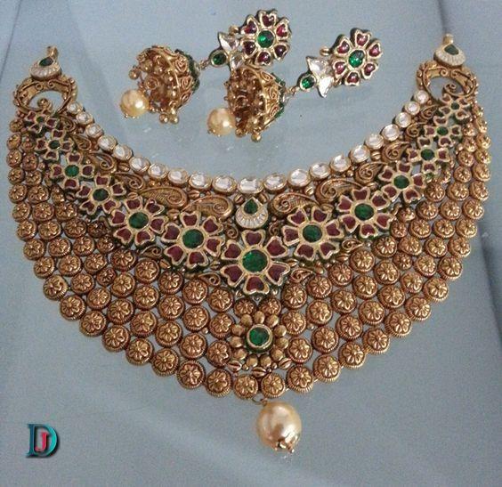 New and Latest Design of Rajasthani Desi gold kundan Jodha-Haar 