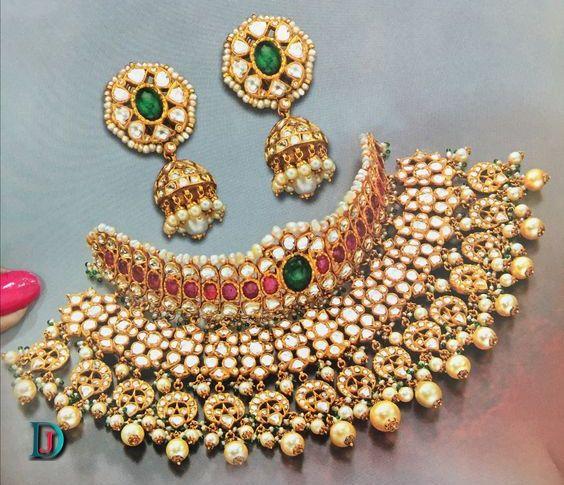 New and Latest Design of Rajasthani Desi gold kundan Jodha-Haar 