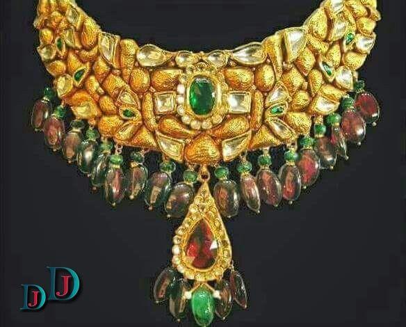 New and Latest Design of Rajasthani Desi gold kundan Jodha-Haar 