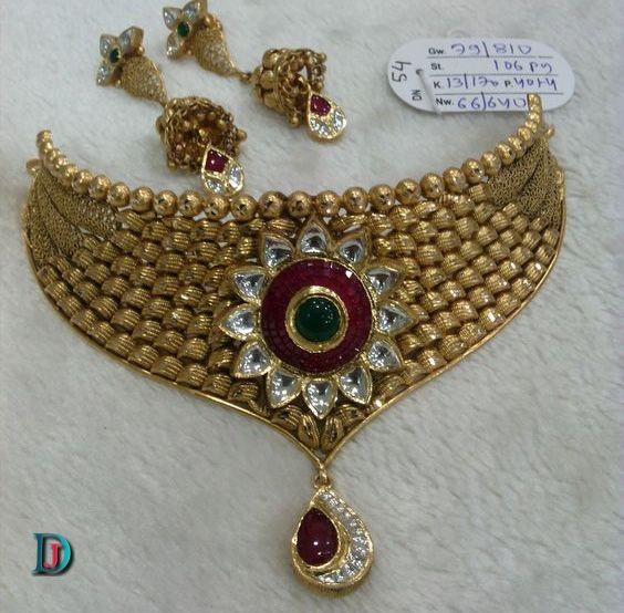 New and Latest Design of Rajasthani Desi gold kundan Jodha-Haar 