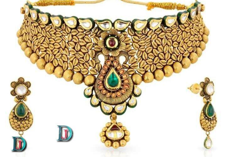 New and Latest Design of Rajasthani Desi gold kundan Jodha-Haar 