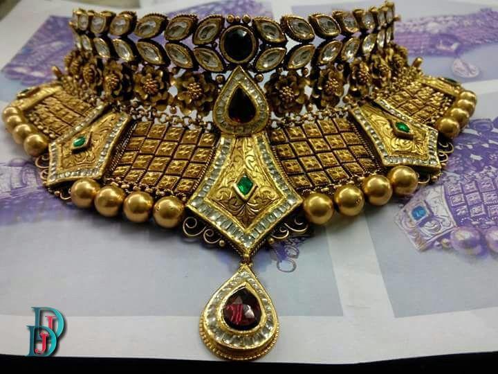 New and Latest Design of Rajasthani Desi gold kundan Jodha-Haar 