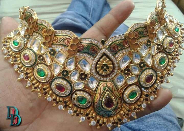 New and Latest Design of Rajasthani Desi gold kundan Jodha-Haar 