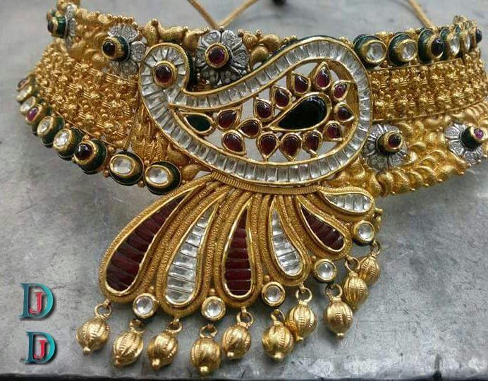 New and Latest Design of Rajasthani Desi gold kundan Jodha-Haar 