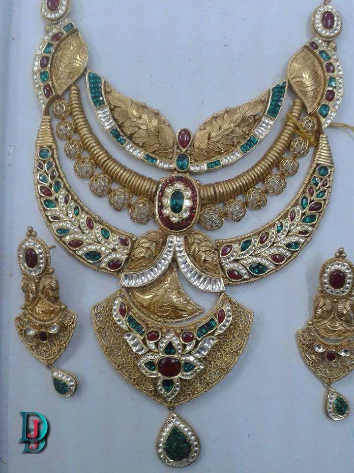 New and Latest Design of Rajasthani Desi gold kundan Jodha-Haar 