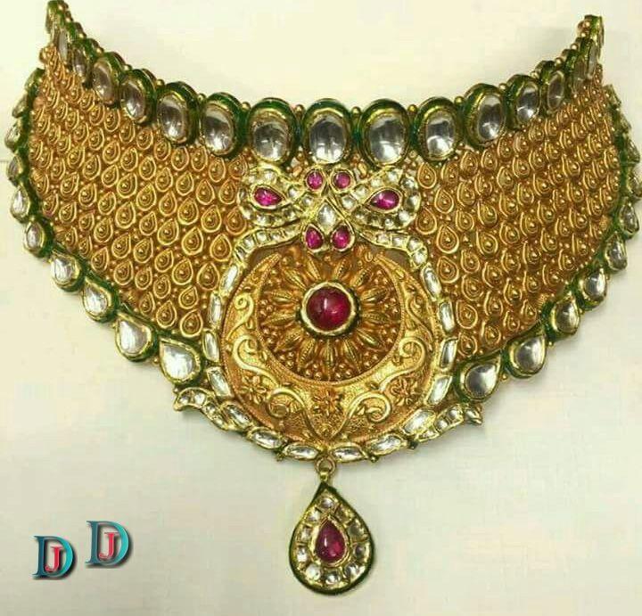 New and Latest Design of Rajasthani Desi gold kundan Jodha-Haar 